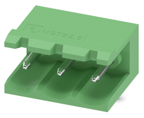 Term. block plug 3pos 12A 320V AC AWG24-12 5.08mm 90°, Right Angle