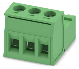 Term. block plug 3pos 12A 320V AC AWG30-12 5.08mm 180° Free Hanging (In-Line)