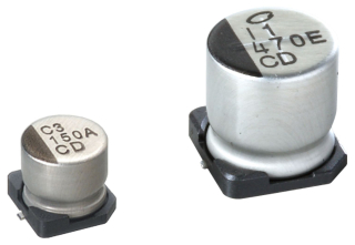 CAP ALUM 330UF 20% 25V SMD