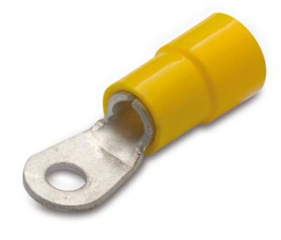 Контактен накрайник ухо; M6; O: 6,2mm; 4 - 6mm2; кримпване; жълт; мед 