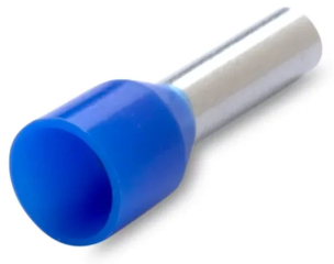 Накрайник: втулка; изолирана; мед; 2,5mm2; 8mm; калайдисан; син