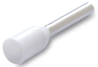 Накрайник: втулка; изолирана; мед; 0,5mm2; 10mm; калайдисан; бял
