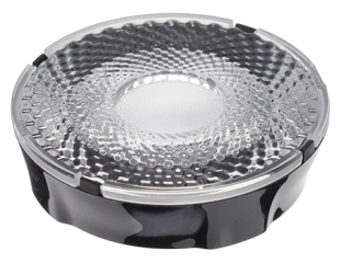 Assembly Lens Amy, ~24° Medium Beam, Material-PMMA ?45x13.09mm, black holder B