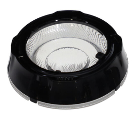 Assembly Lens Amy, ~60° Wide Beam, Material-PMMA ?45x13.10mm, black holder B
