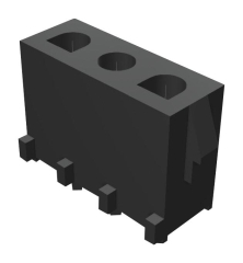 Wire to Board Header 3-POS 6.35mm Solder ST Top Entry Thru-Hole