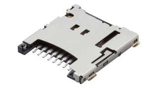 Conn Micro SD Card M 8 POS 1.1mm Solder RA SMD Push In, Push Out