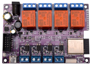 ESP32-C6-EVB board with WiFi6 Bluetooth5 LE and Zigbee