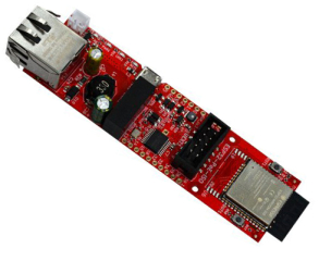ESP32-POE-ISO IoT development board with 100Mb Ethernet, Power over Ethernet, WiFi, BLE, programmer