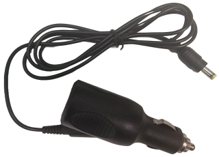 Car adapter, input from cigarette lighter 11-28VDC 5.0A max, output 9.0VDC 2.8A max, cable 1.4m, DC plug 5.5x2.1mm