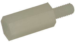 Support post, 10mm, Polyamide, M3x05 thread