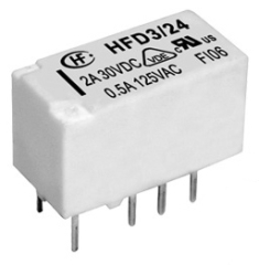 0.5A/125VAC; 2A/30VDC; 12V/1028Ohm; DPDT AgNi+Au; Signal, Subminiature
