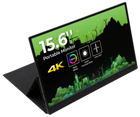 15.6" Monitor; 4K, IPS, 16:9, HDR, 100% sRGB, mini HDMI, USB Type-C x 2, Speaker, Compatible with Raspberry Pi/Nvidia Jetson/PC/reRouter