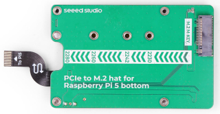 PCIe to M.2 hat for Raspberry Pi 5, Support NVMe SSD, Support Hailo8/8L
