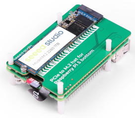 PCIe to M.2 hat for Raspberry Pi 5, Support NVMe SSD, Support Hailo8/8L