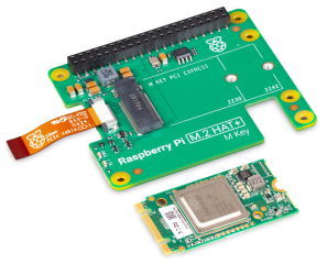 Raspberry Pi M.2 HAT+ with a Hailo AI acceleration module