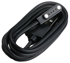 SenseCAP T1000 Magnetic USB Type-A to 4Pin Charging Cable - Black, 1000mm