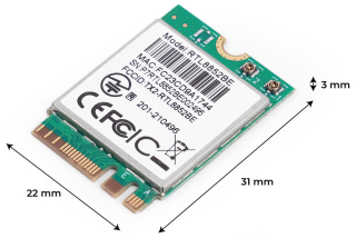 Wireless NIC, 2.4G/5GHz Dual-Band WiFi 6, Bluetooth 5.2, Compatible with Jetson Orin