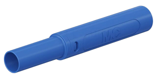 Insulated banana plug 4mm, 32A / 600V ( CAT III ), 1000V ( CAT || ), Blue, screw connection