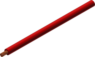 Highly flexible stranded wire with reinforced silicone insulation; 10mm2; Rated 75A 1.0kV AC/1.5kV DC; -50°C to +90°C; Red