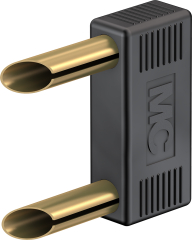 Connecting plug, 24A 30VAC/60VDC, 4mm, Hollow plugs, 19mm plug spacing, Insulated, Gold plated