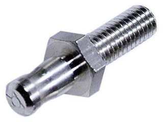 Plug 6mm/L=20mm; Medical, for potential equalization; Nickel-plated brass