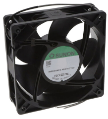 230VAC, 120x120x38mm, 5.1W, EC (Electronically Comutated 4-poles Brushless DC Motor), 3600rpm, 185m3/h, 44.9dB(A), Ball Bearing, -25...+70°C