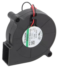 Radial Fan (Blower); 12VDC; 51.7x51.6x15mm; 1.86W; 9.17m3/h; 6200RPM; 42.2dB(A); MagLev/Vapo Bearing