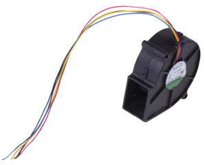 Radial Fan (Blower); 12VDC; 75x75x30mm; 2.4W; 26.33m3/h; 3400RPM; 42dB(A); Ball Bearing; RPM Signal + PWM