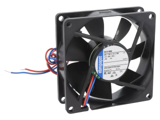 Fan Tubeaxial 24VDC Square - 80mm L x 80mm H Sintec 46.5 CFM (1.3m?/min) 2 Wire Leads