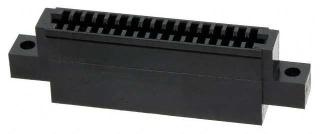 34-Pos Card Edge Connector Housing Black 2.54mm Panel Mount