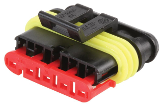 Housing PL 5-POS 6mm Crimp ST Cable Mount Black