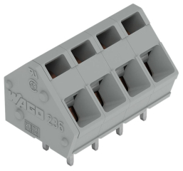 16A; 2 SOLD.PINS/POLE; 4P; 5/5.08 MM; GREY; CAGE CLAMP