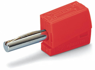 Лабораторен конектор: бананови 4mm; щепсел; 20A; 42V; червен; 40mm