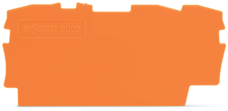 End and intermediate plate; 0.8 mm thick; orange