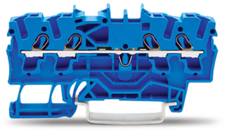 4-conductor DIN rail terminal block 0.25…2.5mm2 for TS35, spring clamp, 24A 800V, blue