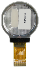 Graphic OLED Display Module; COG; 1.18" Round; 128x128; Yellow; 37.2x41.2x2.05mm; SSD1327ZB IC; 6800, 8080, SPI, I2C; Vdd=3.0-3.3V; -40°C to +80°C
