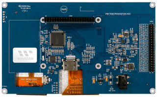 800x480, 7", 165x100x26.6mm, TFT+Capacitive Touch Panel (ILI2130 IC / USB), White LED B/L 8.4-11V, HDMI(DVI only), for Raspberry Pi; -20°C to +70°C