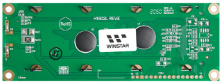 16Х2 LCD; STN Positive Transflective; Yellow-Green; 122.0x44.0x13.6mm; LED B/L; LAT+CYR FONT