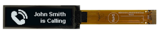 Graphic OLED Display Module; COG; 1.71" 128x32 White; Anti-glare Polarizer; IC: CH1115; Interface: SPI/I2C; 50.5x15.8x2.01mm, 3.0~3.3V; -40°C to +80°C