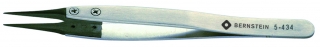 "Carbofib" tips tweezers, 125 mm, very fine rounded tips