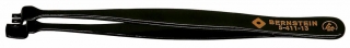 Wafer tweezers, 130 mm, with graduated lower paddle and 3 teeth, small, with ESD-coating