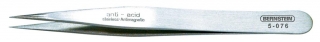 SMD tweezers, 120 mm, rigid, straight, pointed