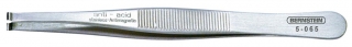 SMD tweezers, 120 mm, straight, 3.0 mm width, with gripping cavity O 0.8 mm