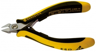 Side cutters TECHNICline, 120 mm, with slim pointed head, Ultra Flush, dissipative bicoloured hand guard