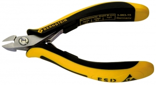 Side cutters TECHNICline, 120 mm, with slim rounded head, Ultra Flush, dissipative bicoloured hand guard
