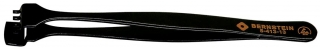 Wafer tweezers, 130 mm, with graduated lower paddle and 4 teeth, with ESD-coating
