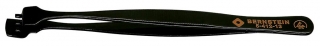 Wafer tweezers, 130 mm, with graduated lower paddle and 3 teeth, with ESD-coating