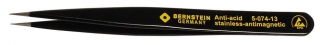 SMD tweezers, 120 mm, straight-pointed, with ESD-coating