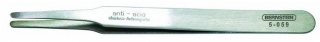 SMD tweezers, 120 mm, flat, rounded tips, 2.0 mm width