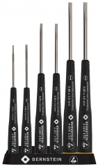 6-piece screwdriver set in a practical table support, dissipative material